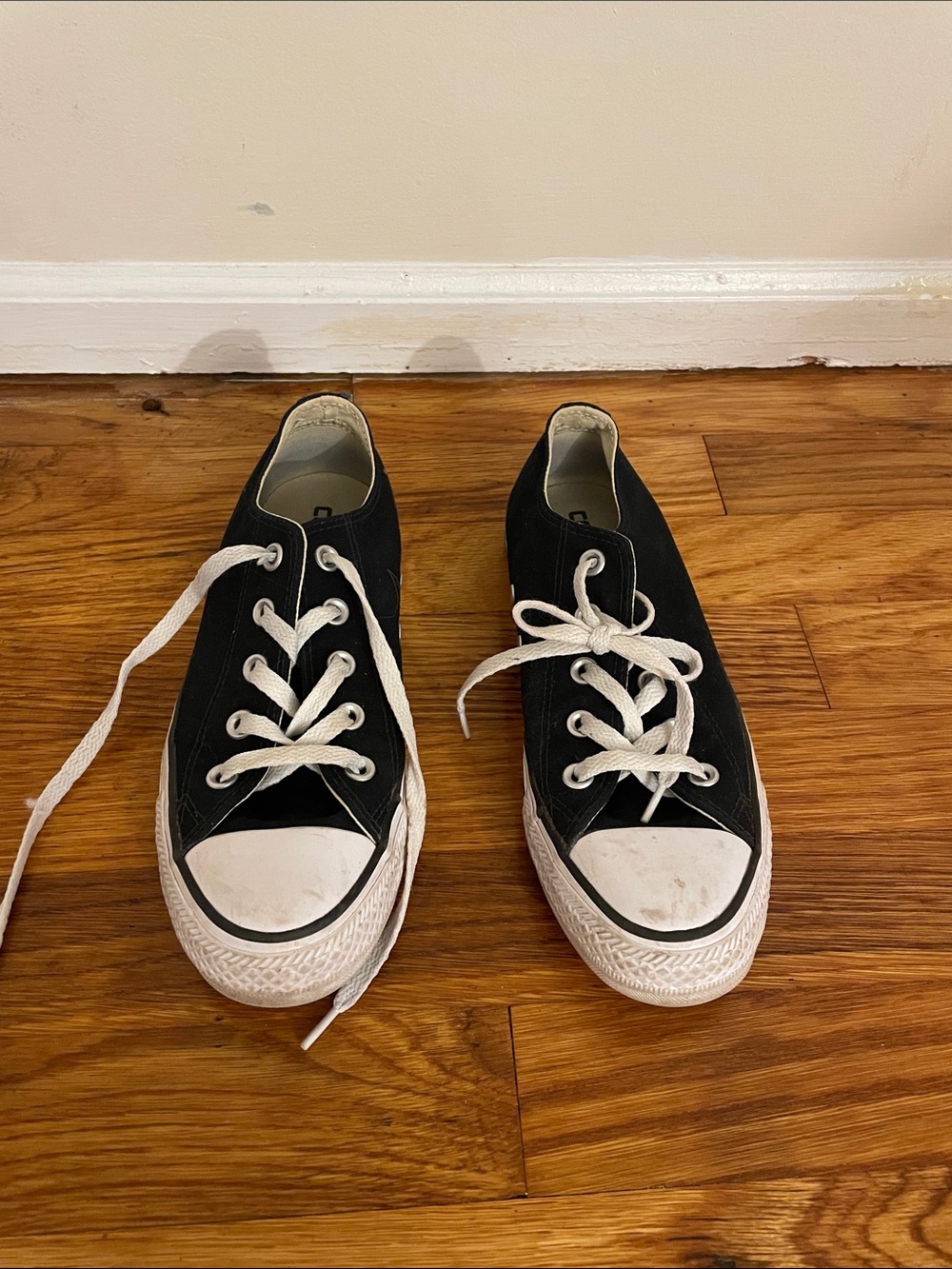 Converse Black Low-Top Sneakers with White Accents